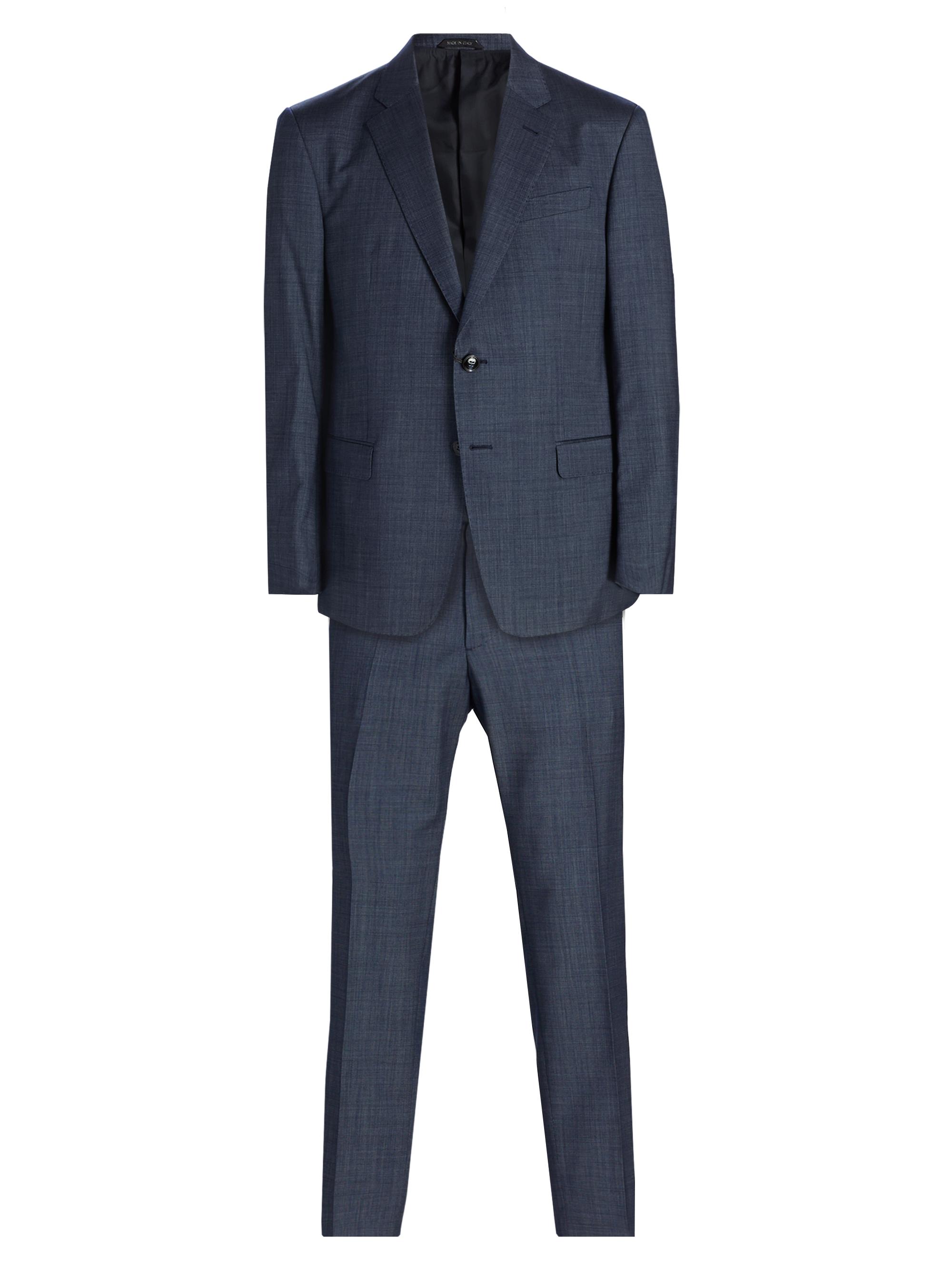 Giorgio Armani Windowpane Plaid Wool Suit | Saks Fifth Avenue