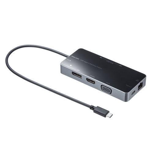 USB-DKM2BK【USB Type-C ドッキングステーション】VGA、HDMI