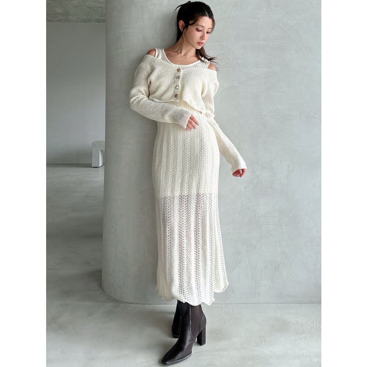 アンサンブルレースニットワンピース[品番：MKSW0066207]｜RESEXXY