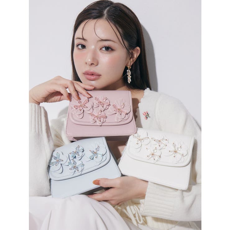 フラワーモチーフコンパクトバッグ[品番：MKSW0068062]｜RESEXXY