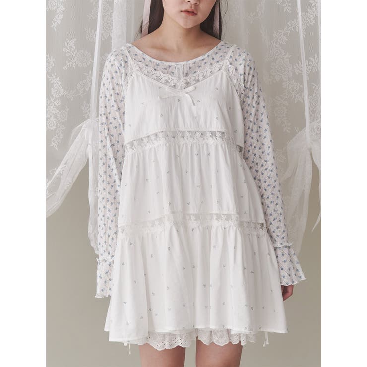 flowerフレアベビードール[品番：MKSW0061900]｜merry jenny