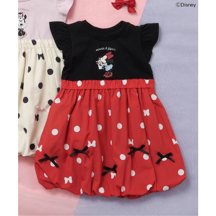 WEB限定 ディズニーキャラクターミニーバルーンワンピース[品番