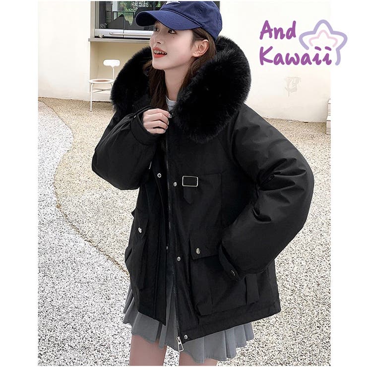 モッズコート フード付きアウター 中綿コート[品番：AKIW0004569]｜And