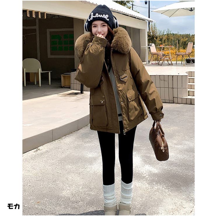 モッズコート フード付きアウター 中綿コート[品番：AKIW0004569]｜And