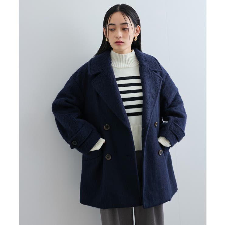 シャギーミディ丈Pコート[品番：VISW0046296]｜VIS （ビス ）の