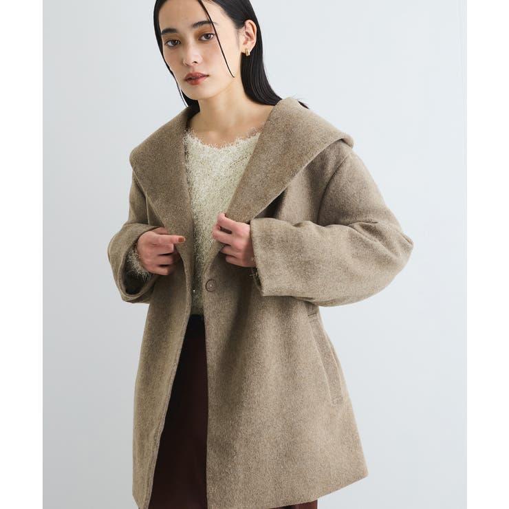 毛混ショールカラーコート[品番：VISW0040026]｜VIS （ビス ）の