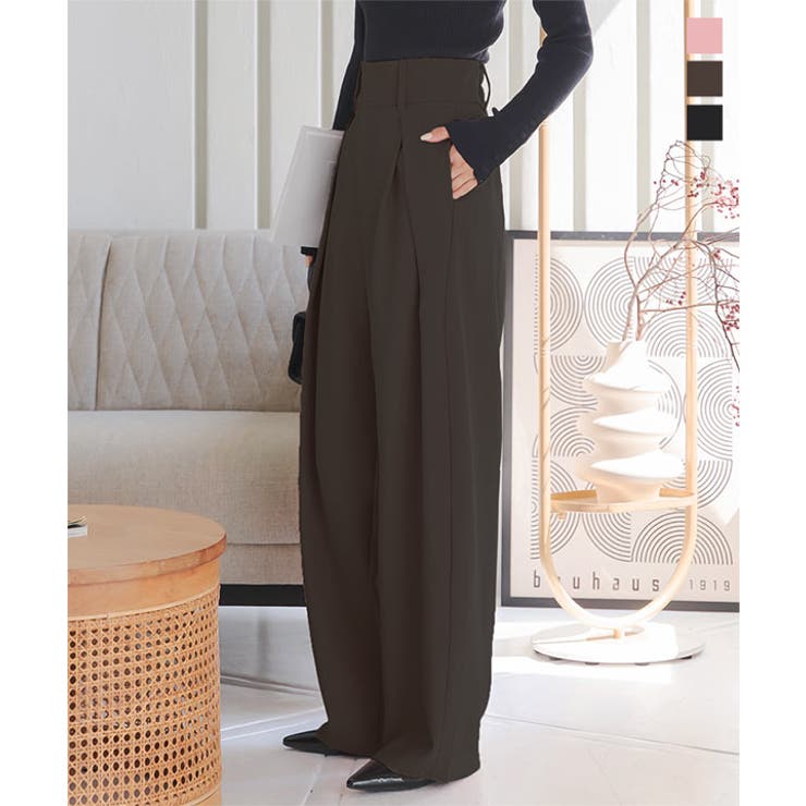 ダブルタックバレルレッグカーブパンツ［M4149］[品番：KO000014834