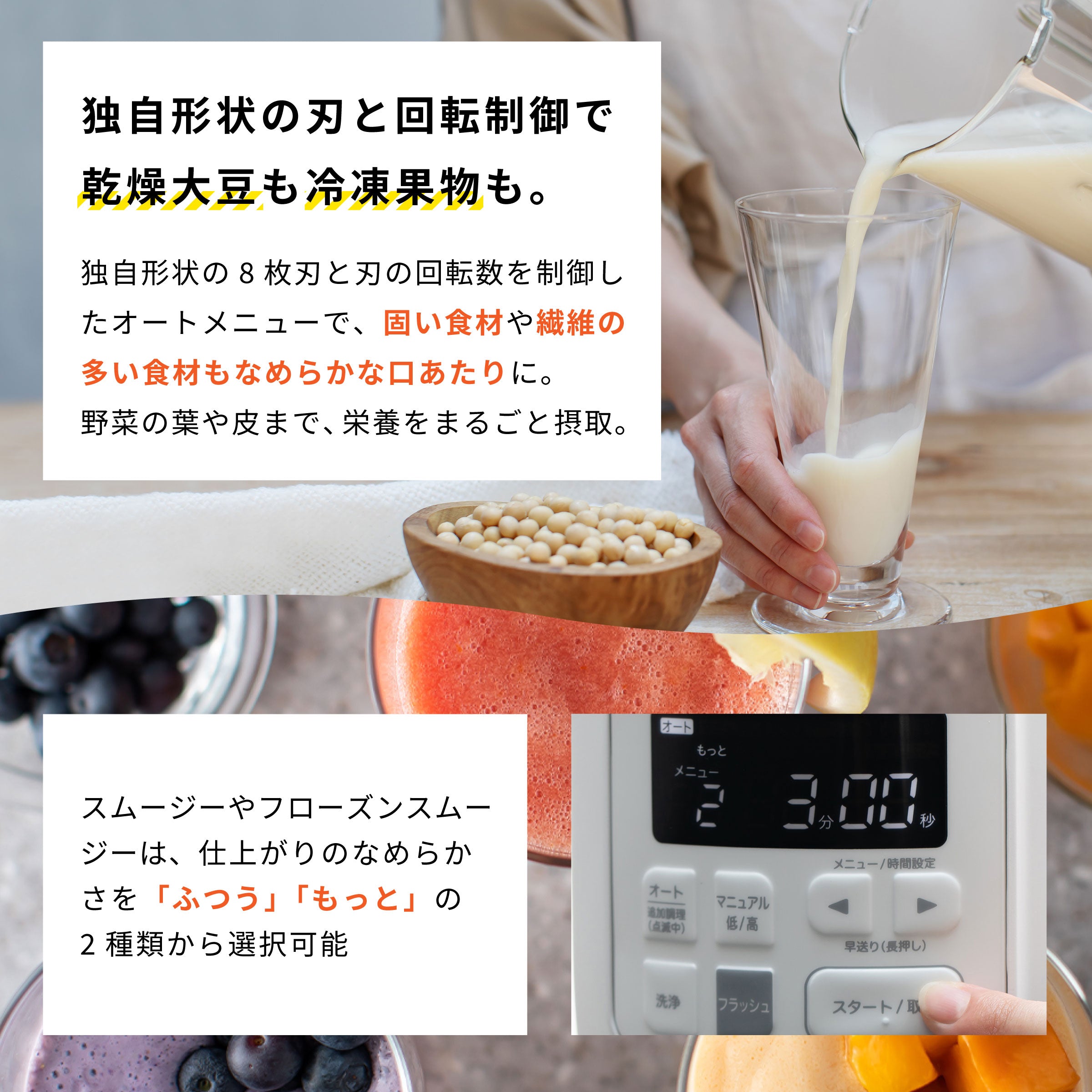 ヒーター機能付きブレンダー おうちシェフ BLENDER SM-S151S | シロカ