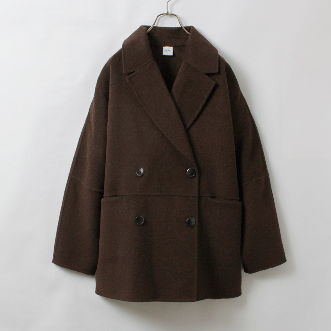 YENN（イェン） ダブル フェイス ピーコート / Pコート リバーコート