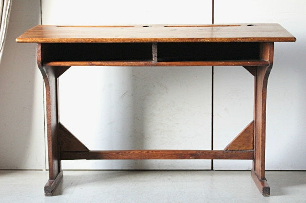 1900年代オーク材のスクールデスク（机） フランスアンティーク家具