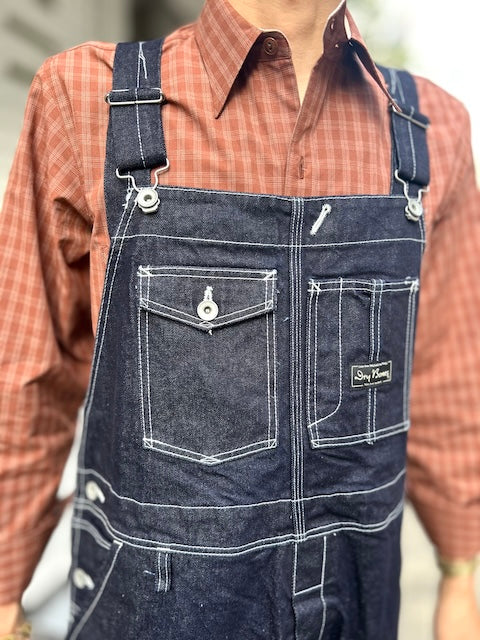 New color!! Denim Bib Over Alls – Dry Bones Online Shop