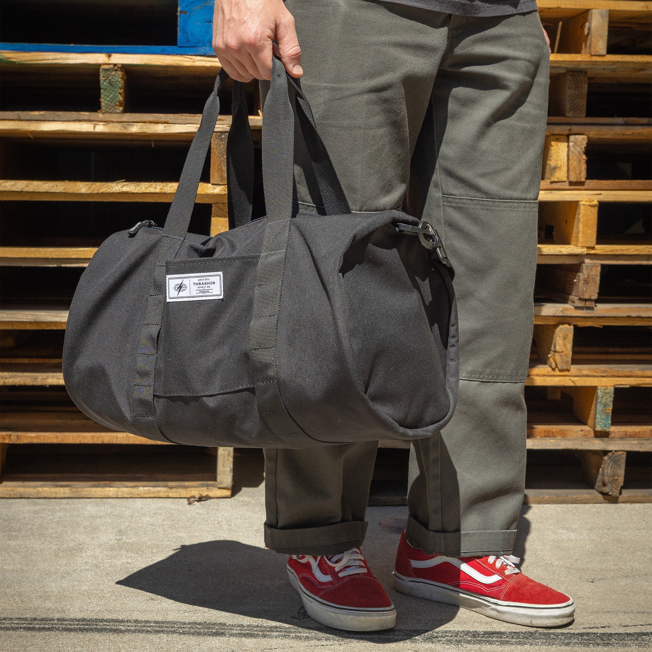 Thrashin Supply® Trademark Duffle Bag - Black