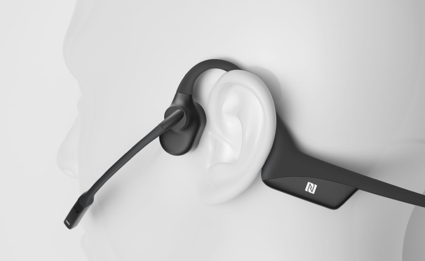コミュニケーションのための骨伝導ヘッドセット「AfterShokz OpenComm」