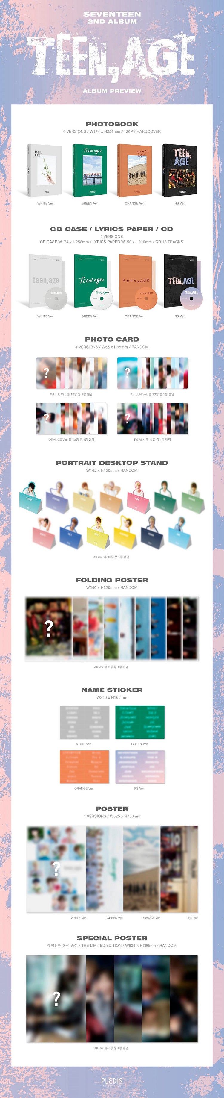 SEVENTEEN (세븐틴) 2ND ALBUM - [TEEN, AGE] (RE-RELEASE) (+