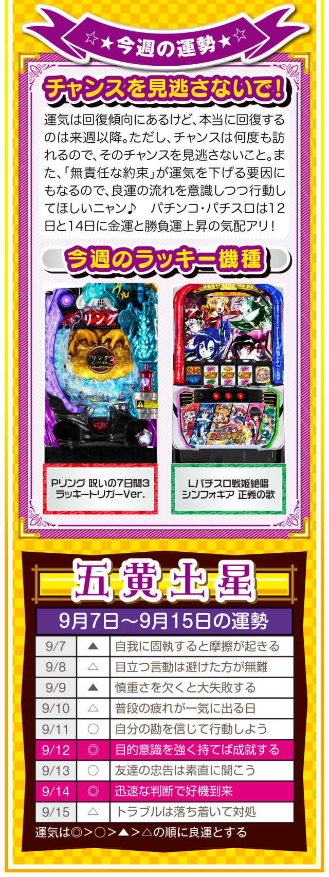 9/9〜9/15の超絶ラッキーは三碧木星」 - フォー・チュンチュンのブログ