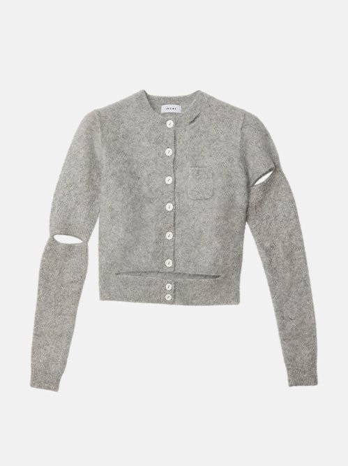 アイレネ - IRENE | Eyelet Alpaca Shaggy Cardigan-Light | RESTIR