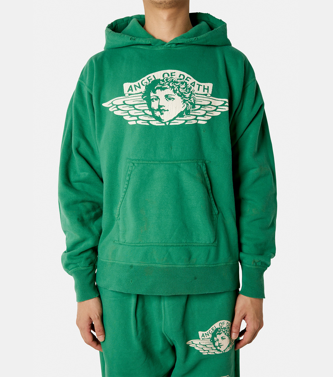 セント マイケル - ©️SAINT Mxxxxxx | ANGEL HOODIE-Green-Sの通販