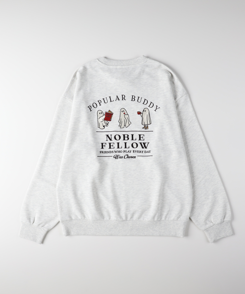 ゴースト刺繍クルーネックトレーナー(M グリーン): トップス｜Right-on