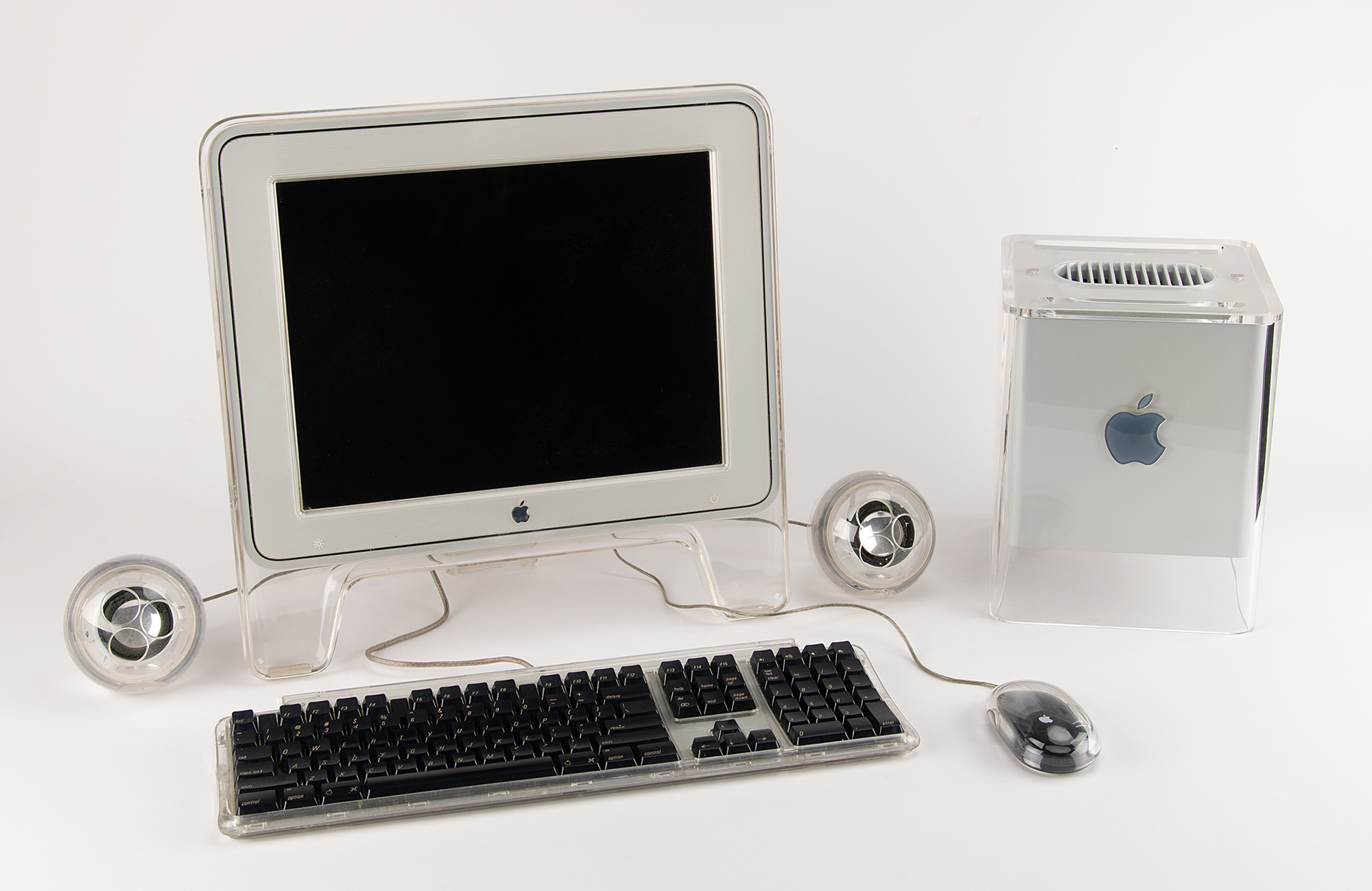 Apple Power Mac G4 Cube Desktop Computer and Apple Studio Display