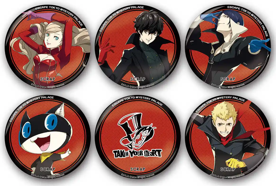 ペルソナ5 ザ・ロイヤル 楽天コレクション メタル風缶バッチ 主人公