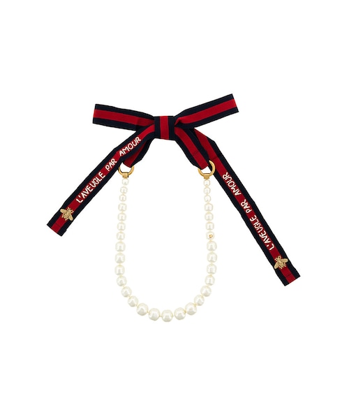 GUCCI（グッチ）の「Gucci - リボンパールネックレス - women
