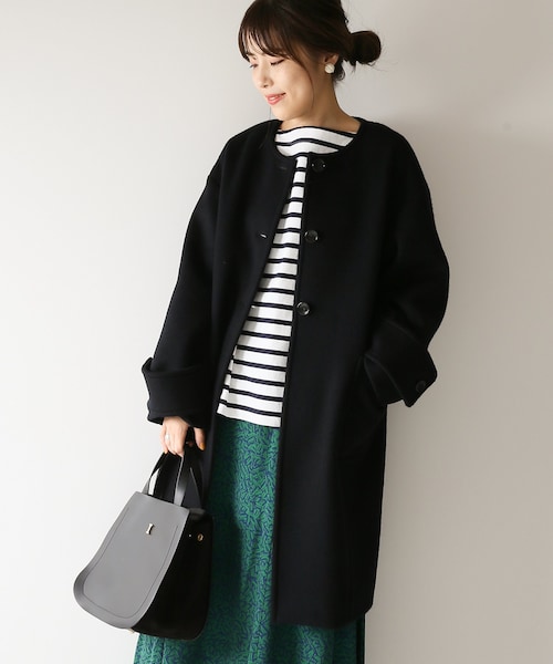 Spick & Span（スピックアンドスパン）の「ビーバークルーネックコート
