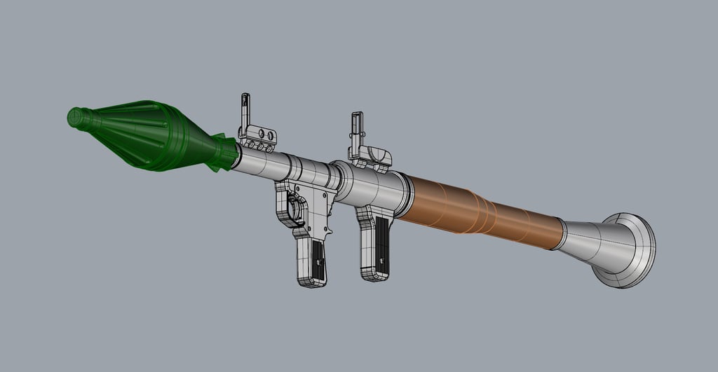 フルスクラッチ RPG-7 ロケットランチャー 3Dプリンター 成形 P フル