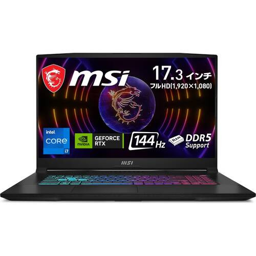 MSI エムエスアイ Katana-17-B12VFK-038JP [ 17.3型 / フルHD(144Hz