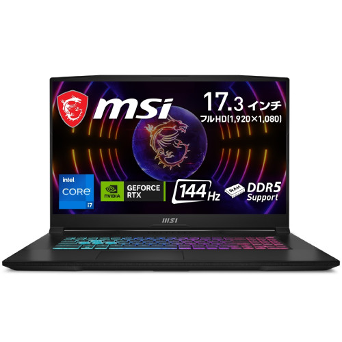 MSI エムエスアイ Katana-17-B13VFK-4334JP [ 17.3型 / フルHD(144Hz