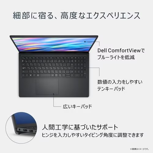 DELL デル ノートPC DC15250 ND25-FWHBB [15.6型 /Core 3 100U /RAM