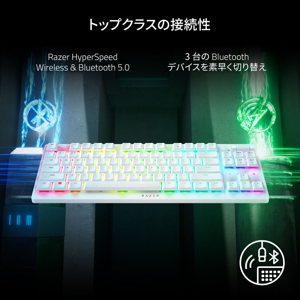 Razer レイザー DeathStalker V2 Pro Tenkeyless JP White Edition