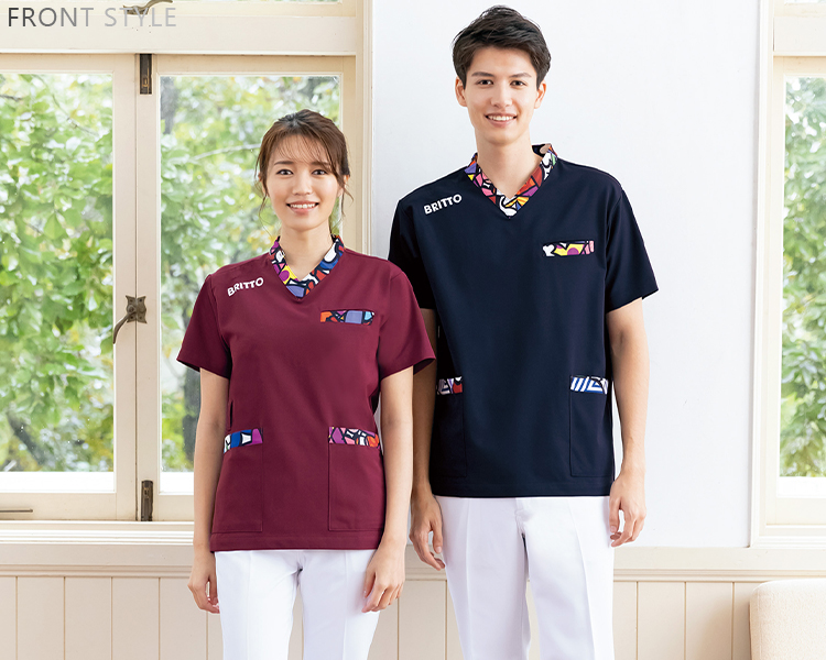 BRITTO プリントスクラブ[男女兼用](61-772201) | アイトス株式会社