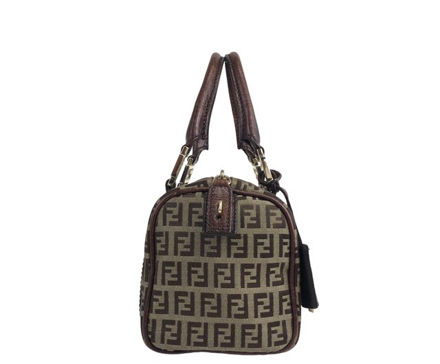 日本直送 名牌中古包 】FENDI フェンディ ズッキーノ ハンドバッグ
