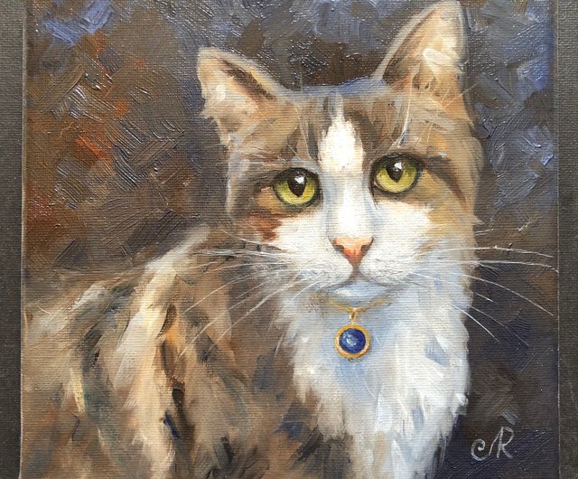 スペイン 猫の絵オリジナル油絵家の装飾アート ArtLolitaRos - Pinkoi