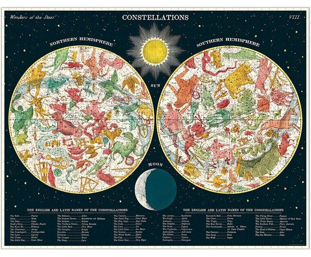 台湾 Cavallini & Co. ラウンドジャー 1000ピース ジグソーパズル_星座