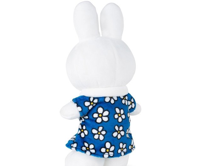 台湾 オランダ Bon Ton Toys | ミッフィー ぬいぐるみ ブルー 花柄