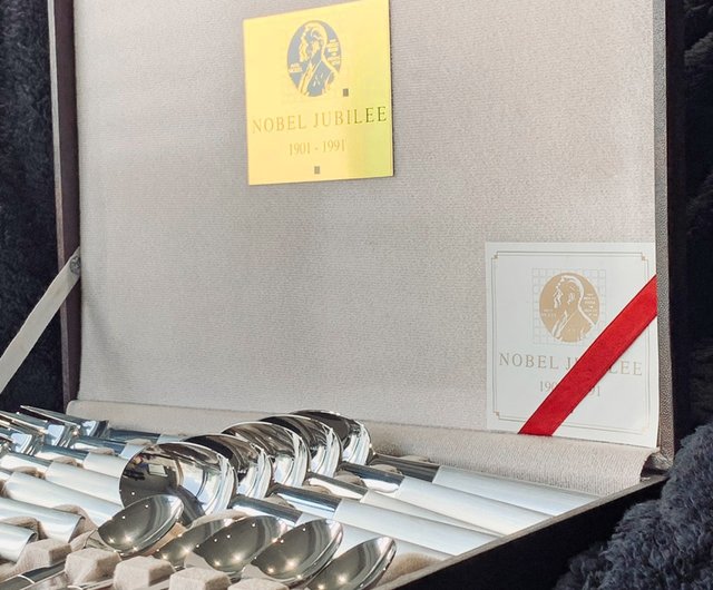 送料無料】台湾 ノーベルデザインカトラリーセットノーベル賞90周年