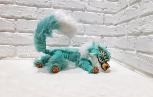 送料無料】ロシア ドラゴンアートドール、OOAKアニマルリアル