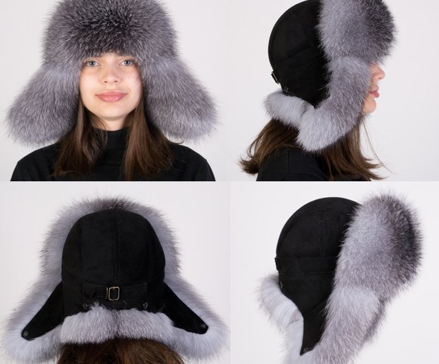 送料無料】ウクライナ フォックスファーハット リアルファーハット