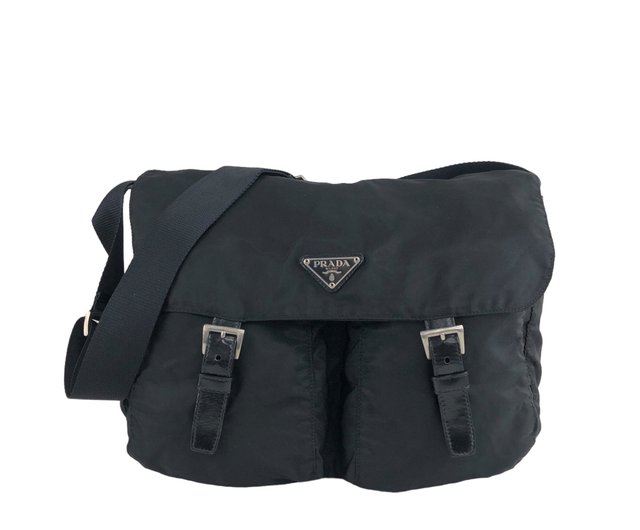 日本直送 名牌中古包 】PRADA プラダ ショルダーバッグ ブラック