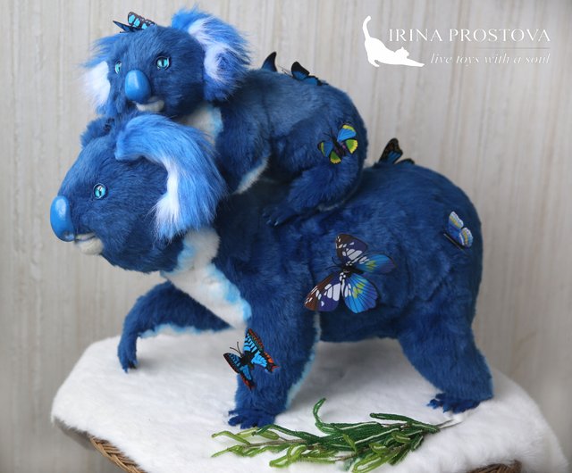 送料無料】ロシア コアラファミリー、リアルなおもちゃ。 OOAKおもちゃ