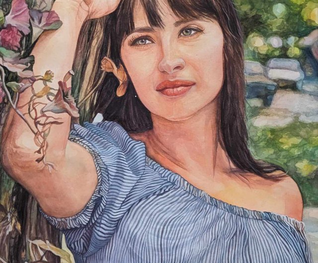 ウクライナ 写真からのリアルな水彩画の肖像画、誕生日プレゼント