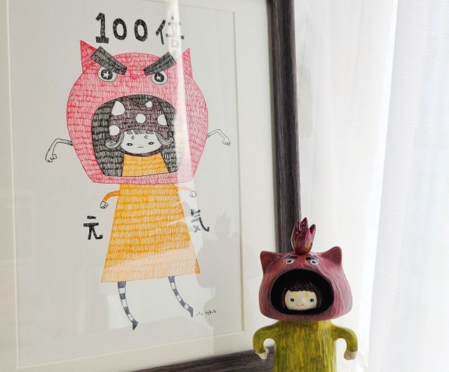 香港 100倍元気の陶器オブジェと手描きアート 猫店長の店 - Pinkoi