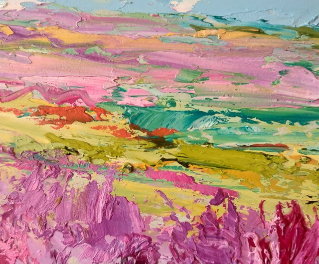 ウクライナ オリジナルの油絵。風景画。花の抽象絵画。 AboutART - Pinkoi