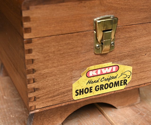 台湾 ヴィンテージ KIWI アンティーク靴磨きツールボックス
