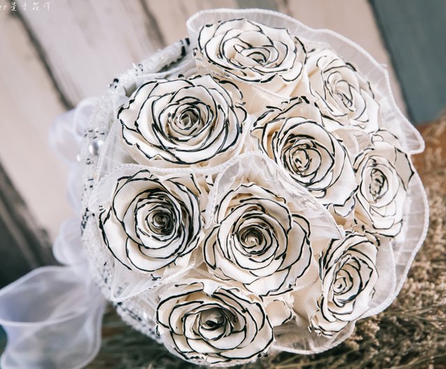 台湾 小さな香りの花束/シャネル ブーケ/シャネル ローズ/永遠の花の