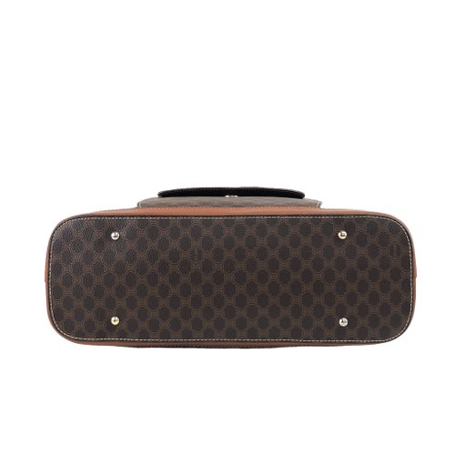 日本直送 名牌中古包 】CELINE セリーヌ マカダム ブラゾン レザー