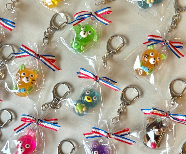 どうぶつゼリーのキーホルダー - とら/あざらし/さる/ぶた/コアラ