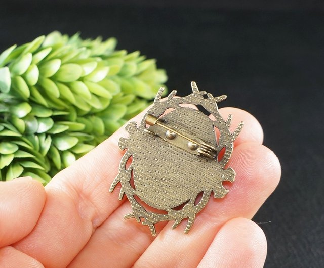 ロシア ピンクローズヴィンテージカメオブローチローズフラワー