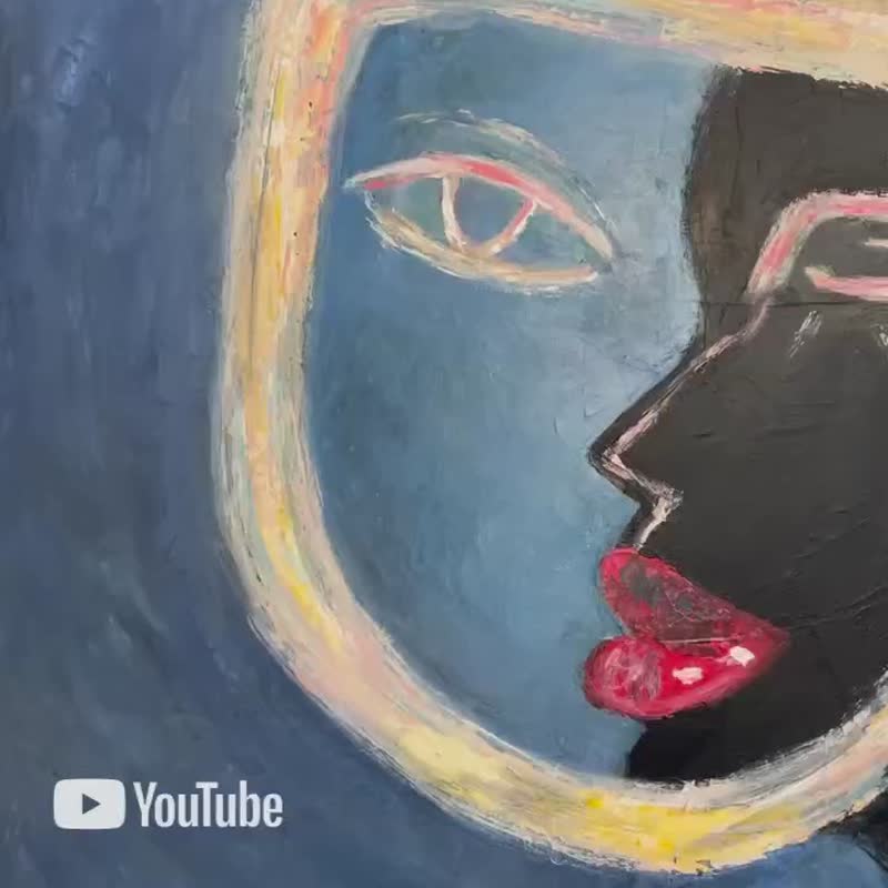 抽象的な女性の油彩画 抽象的な女性像 油彩画 - メルカリ